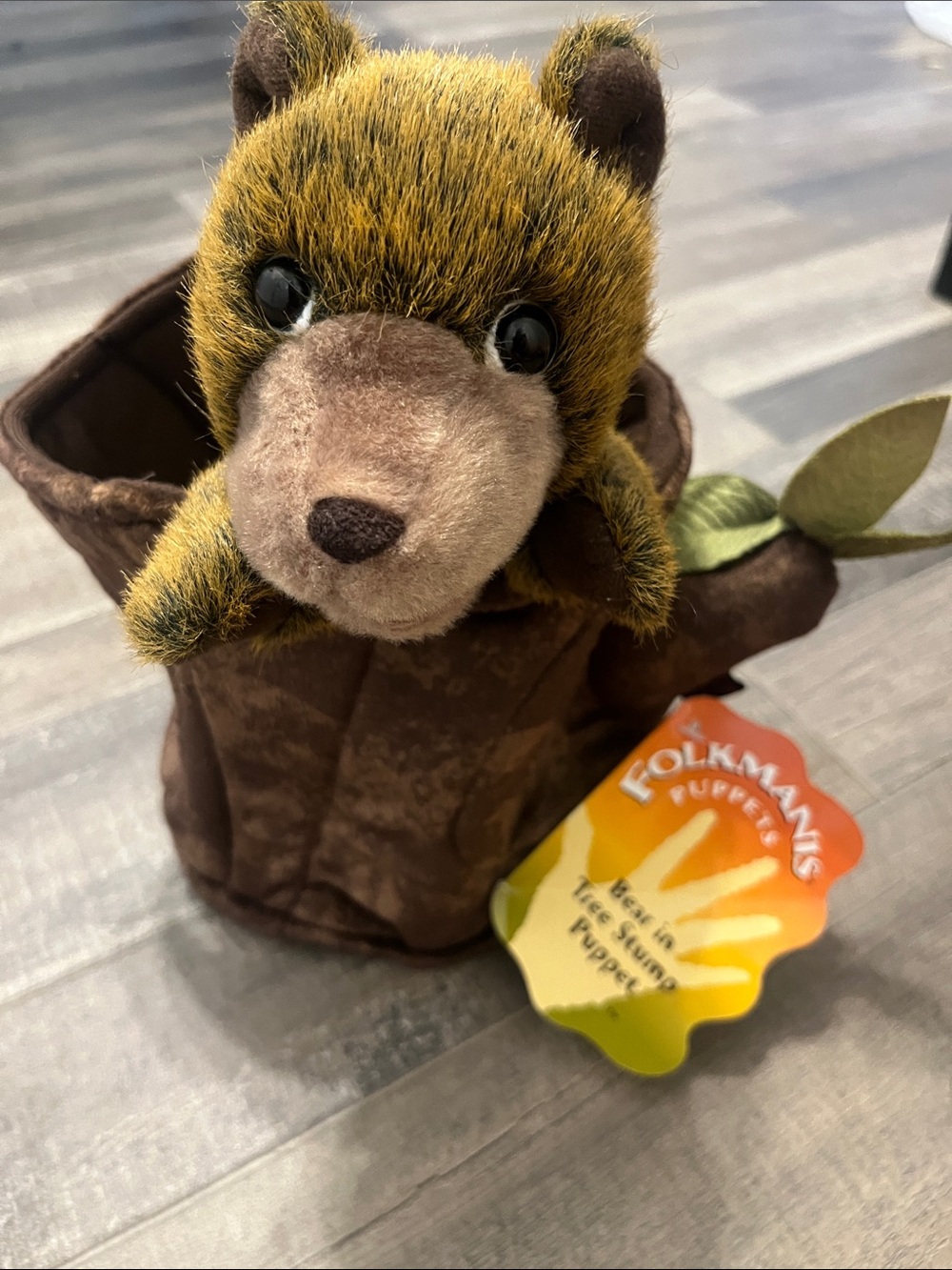Folkmanis Brown Bear Hand Puppet - Plush Woodland Toy
